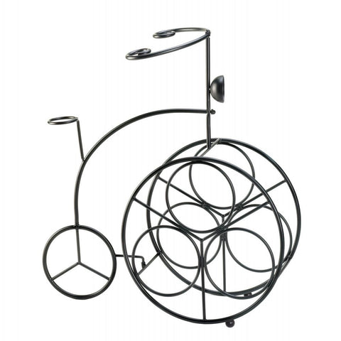 Charming Iron Tricycle Wine Rack