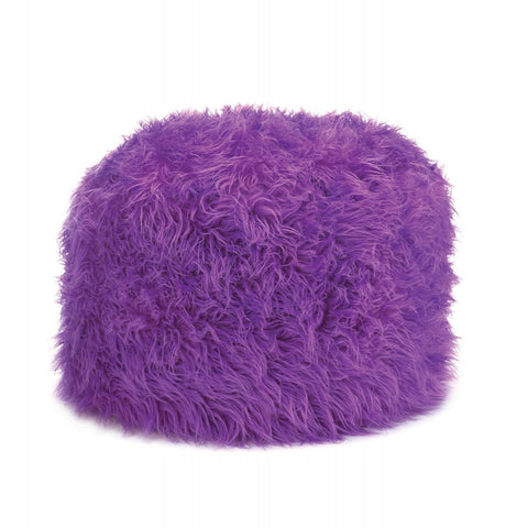 Fuzzy Ottoman Orchid Pouf
