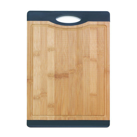 Bamboo Cutting Board With Black Grip