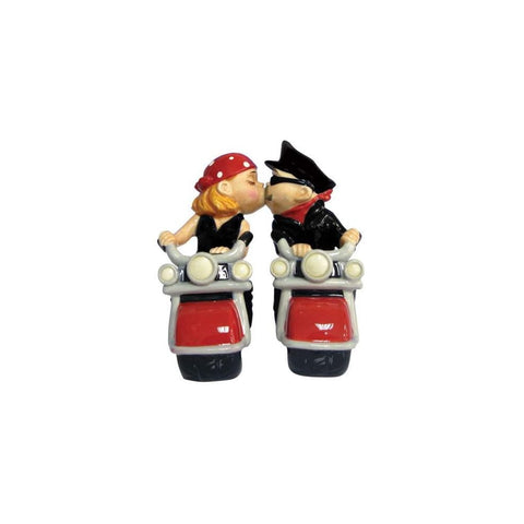 Biker Couple Salt And Pepper Shakers