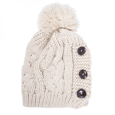 Off White Paula Knitted Pom Beanie
