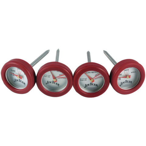 Jim Beam Poultry & Steak Mini Thermometers 4 Pk