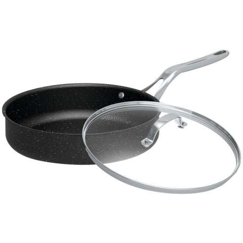 Starfrit The Rock 11" Deep Fry Pan With Glass Lid