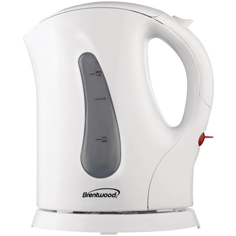 Brentwood 1l Cordless Plastic Tea Kettle